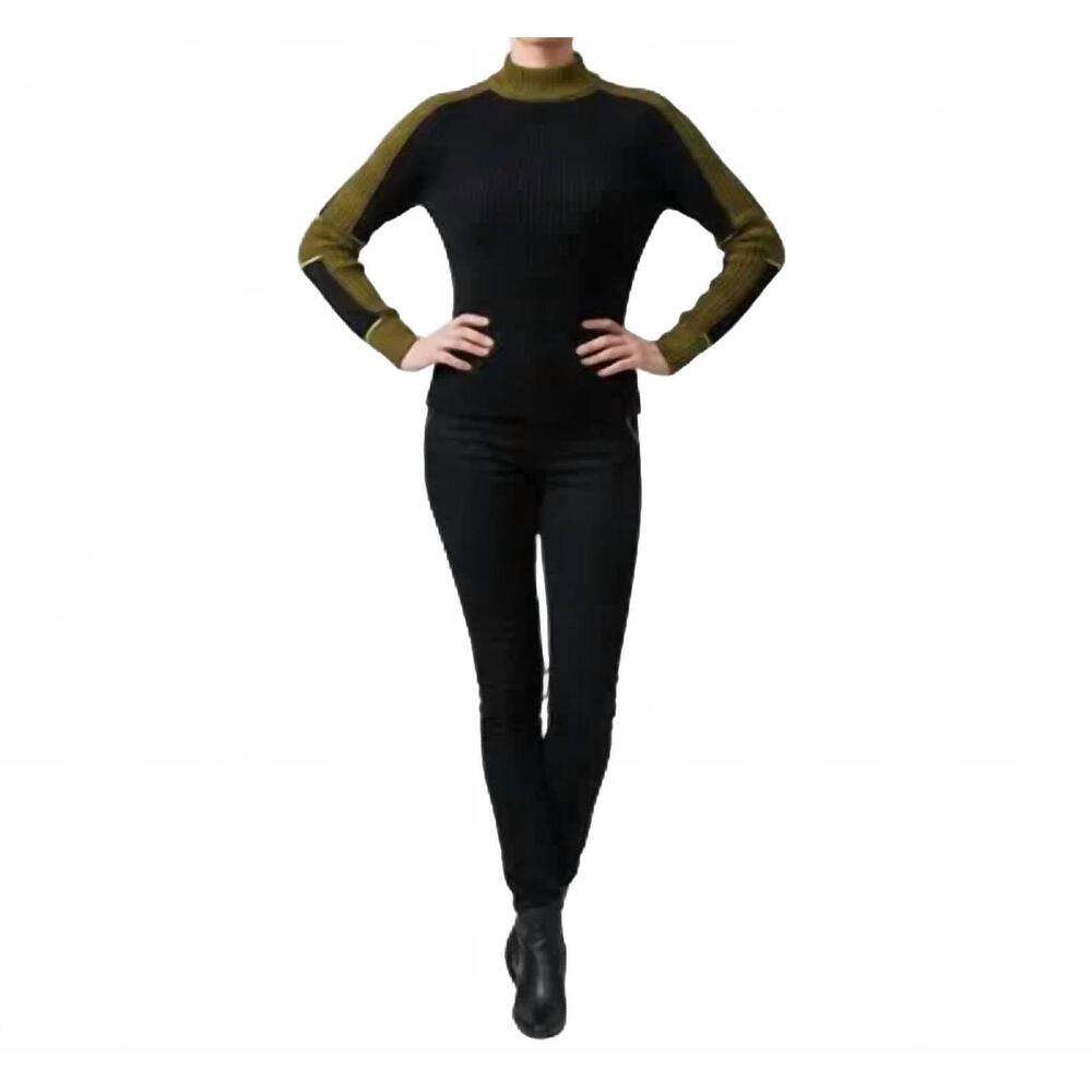 NEW KATHIE K knit sweater in green combo